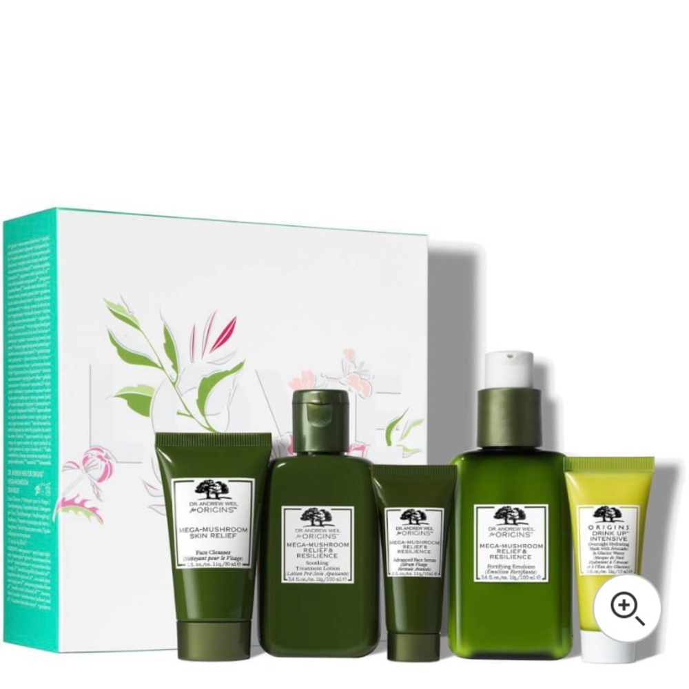 Origins Love and Calm Mega-Mushroom Soothing and Fortifying Regimen Set